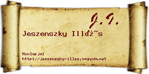 Jeszenszky Illés névjegykártya